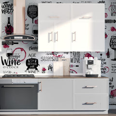 Carta da parati Aforismi Vino cucina 2