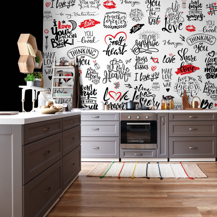 Carta da parati Aforismi Love - cucina