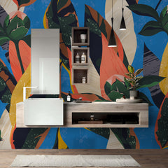 Carta da parati Peonie moderne bagno 2