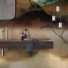 Carta da parati Fuga nella natura - bagno