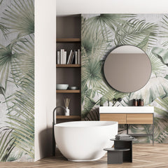 Carta da Parati Foresta Nebbiosa - bagno