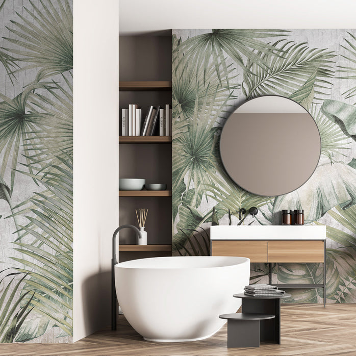 Carta da Parati Foresta Nebbiosa - bagno