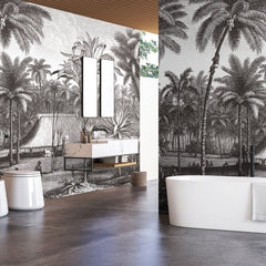 Carta da parati Rifugio tropicale - bagno