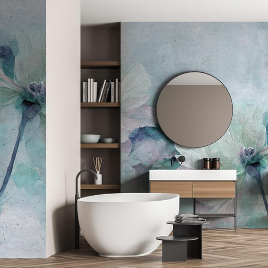 Carta da parati Petali evanescenti - bagno 