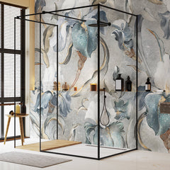 Carta da parati Iris - box doccia | beige