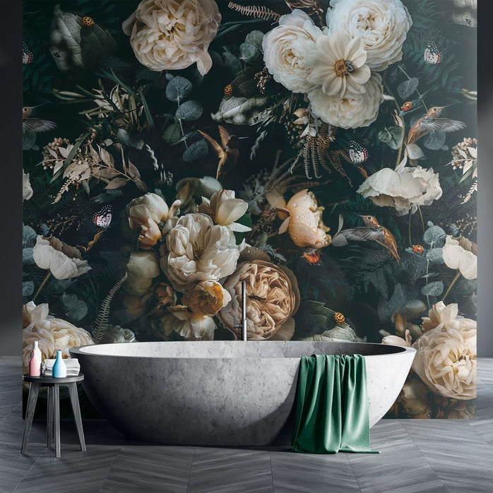 Carta da parati Rose - bagno